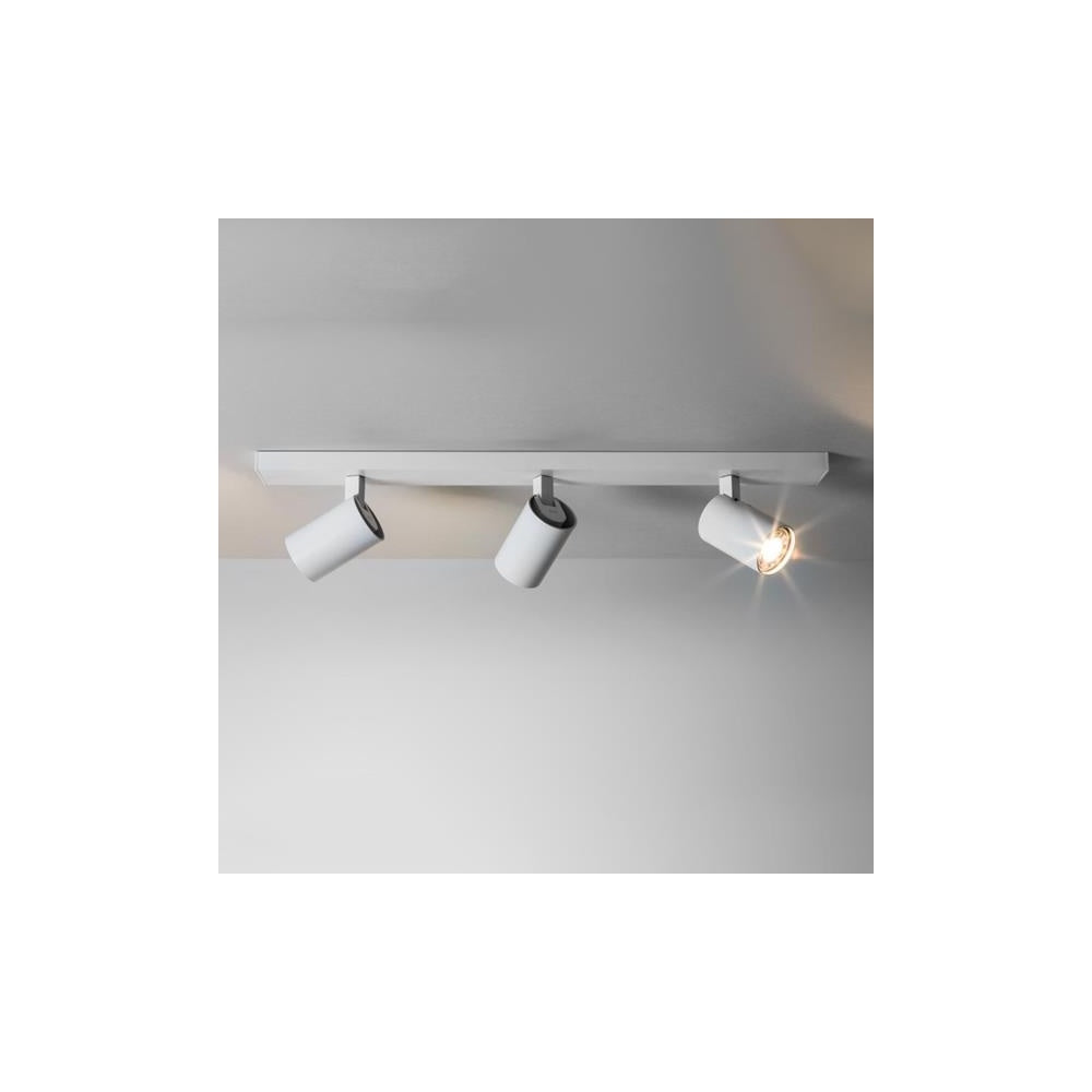 Ascoli Modern 3 Light Ceiling Bar Spotlight In Matt White Finish 1286127