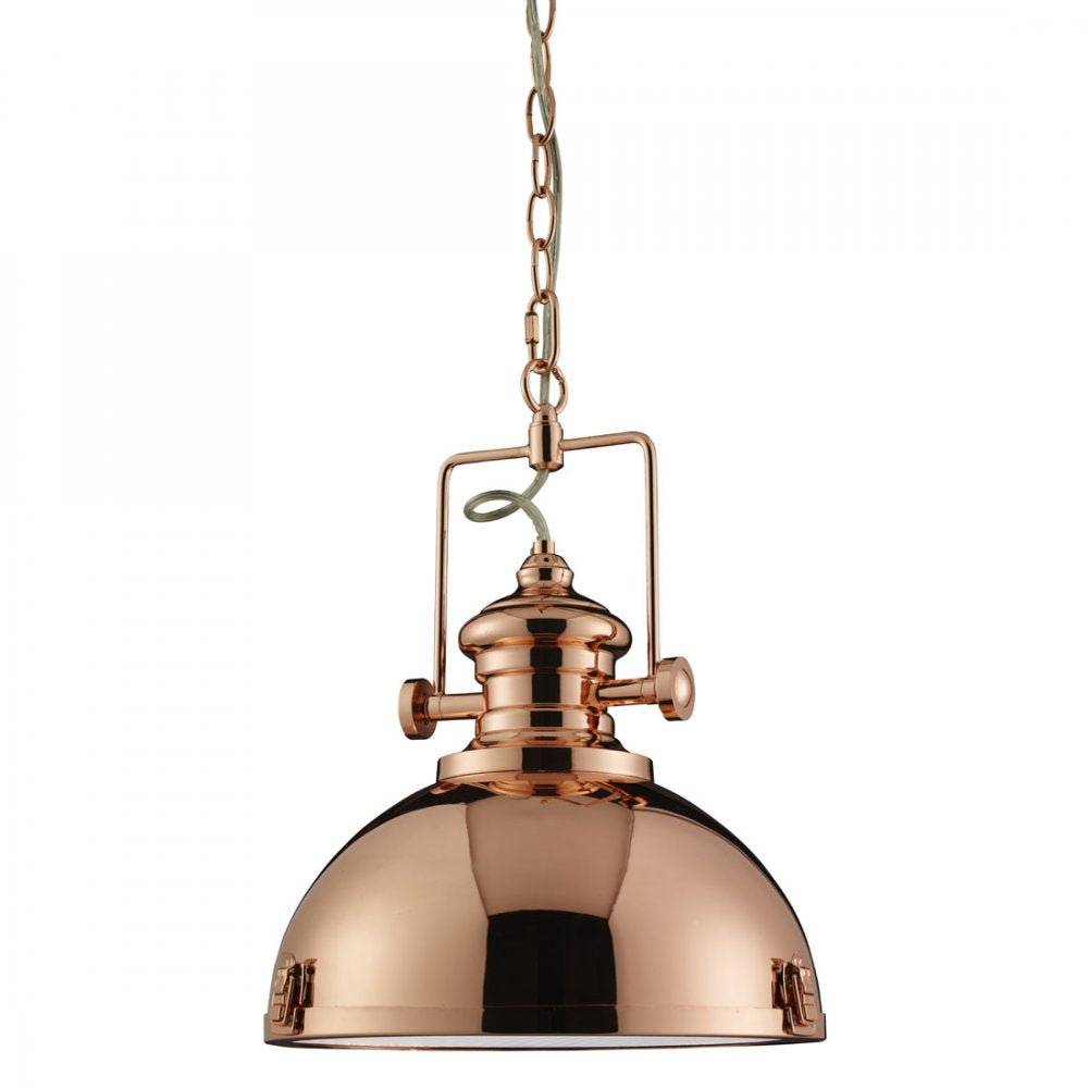 Industrial Polished Copper Pendant Ceiling light - 2297CU