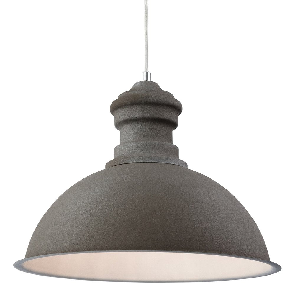 Aztec 1 Light Rough Sand Concrete Finish Ceiling Pendant 2307CN