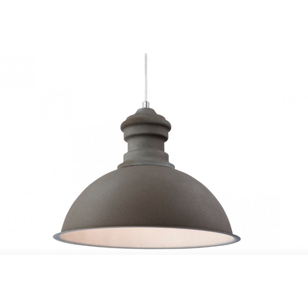 Aztec 1 Light Rough Sand Concrete Finish Ceiling Pendant 2307CN