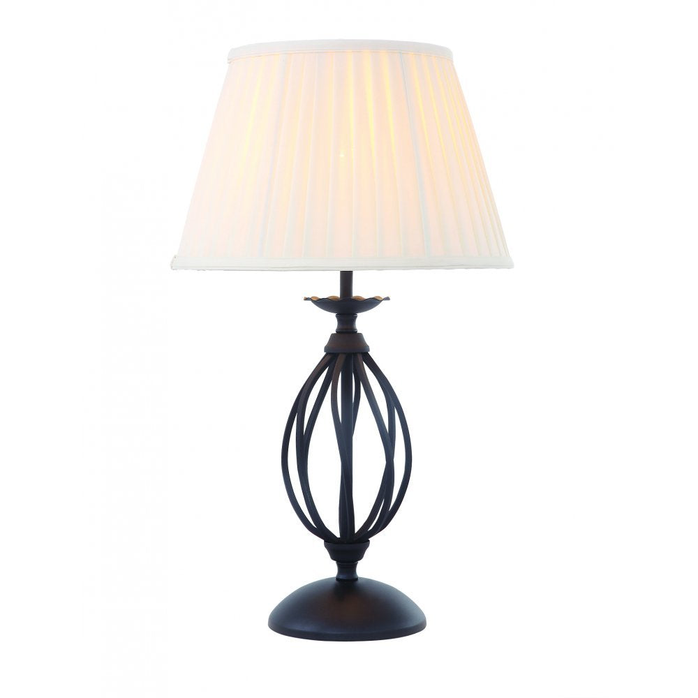 Artisan Table Lamp in Black Finish with Cream Shade ART-TL-BLACK