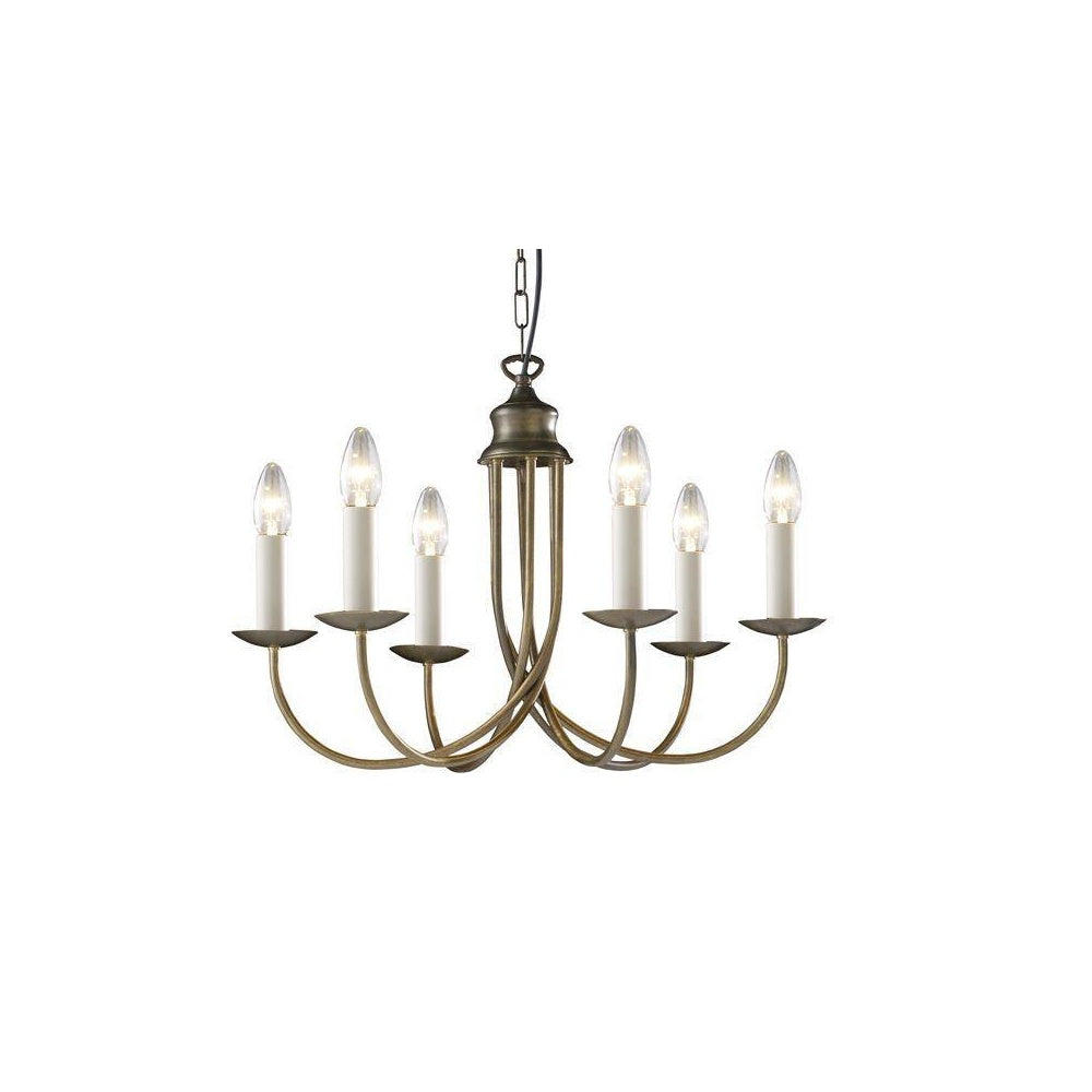 Bermuda Aged Brass 6 Light Ceiling Pendant - BEM0658