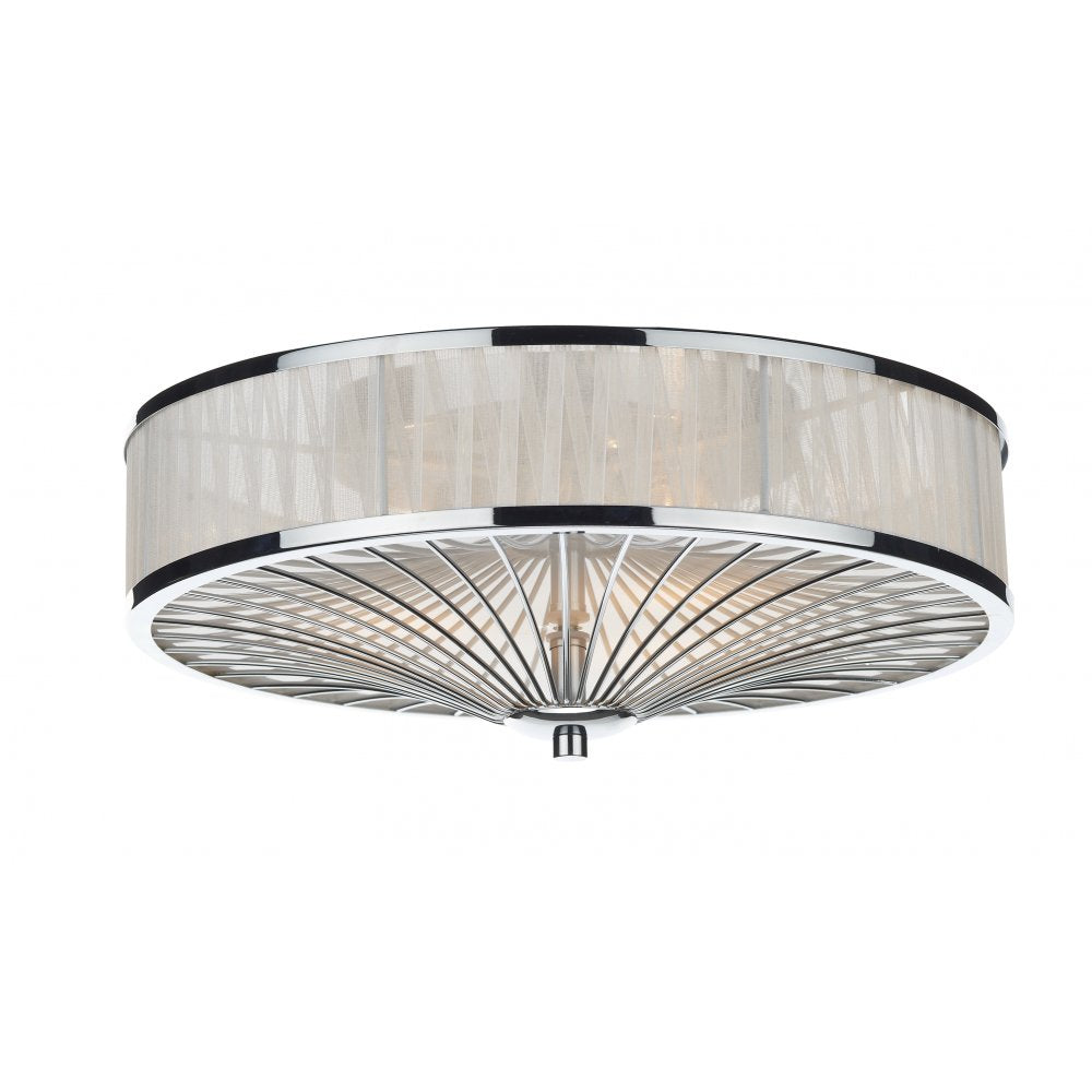 Oslo Flush Ceiling Light in Polished Chrome OSL5050