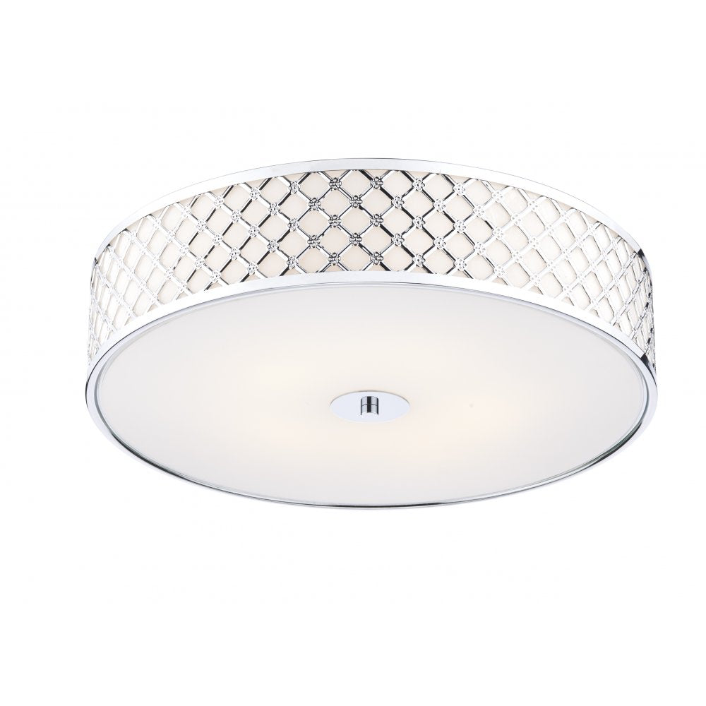 Civic Flush Ceiling Light in Polished Chrome Finish CIV5250