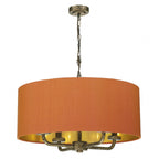 Sloane 4 Light Pendant In Bronze with Orange Shade SLO0463-11-GD