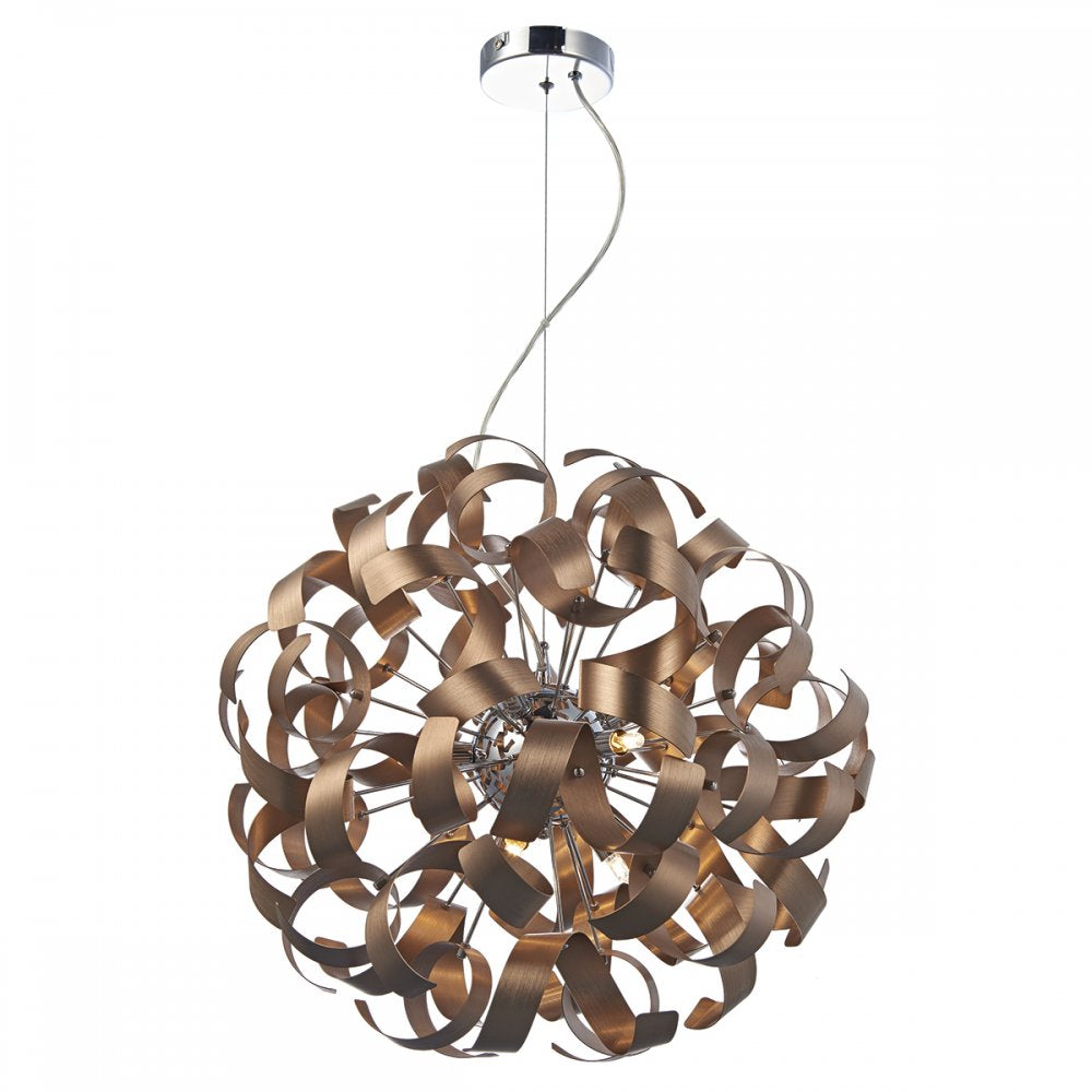 Rawley 9 Light Satin Copper Ceiling Pendant RAW1364