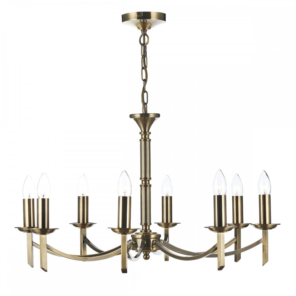Ambassador 8 Light Antique Brass Pendant AMB0875
