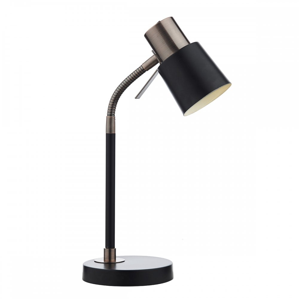 Bond Matt Black and Copper Task Lamp BON4254