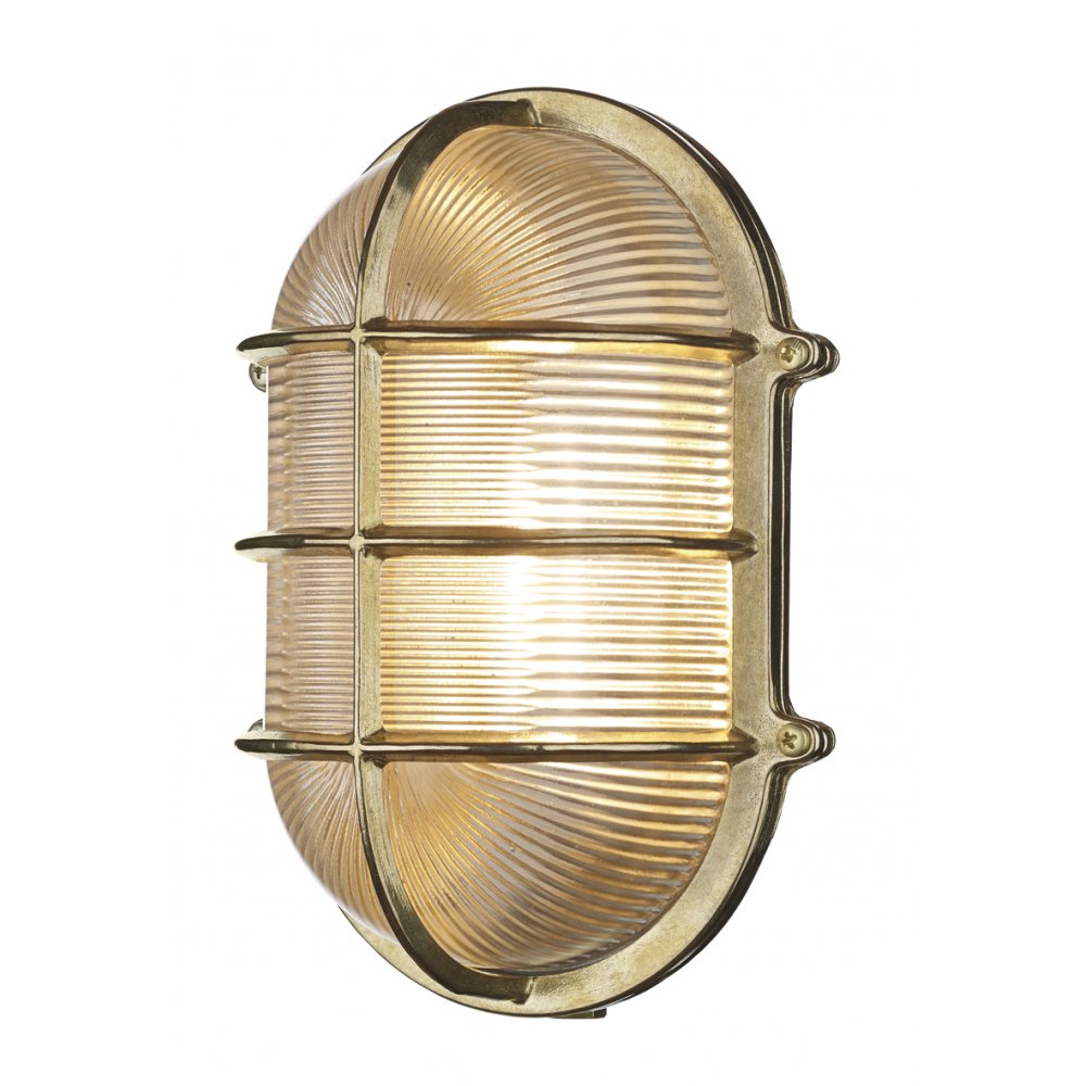 Admiral Large Oval Solid Brass Exterior Wall Light IP64 ADM2140