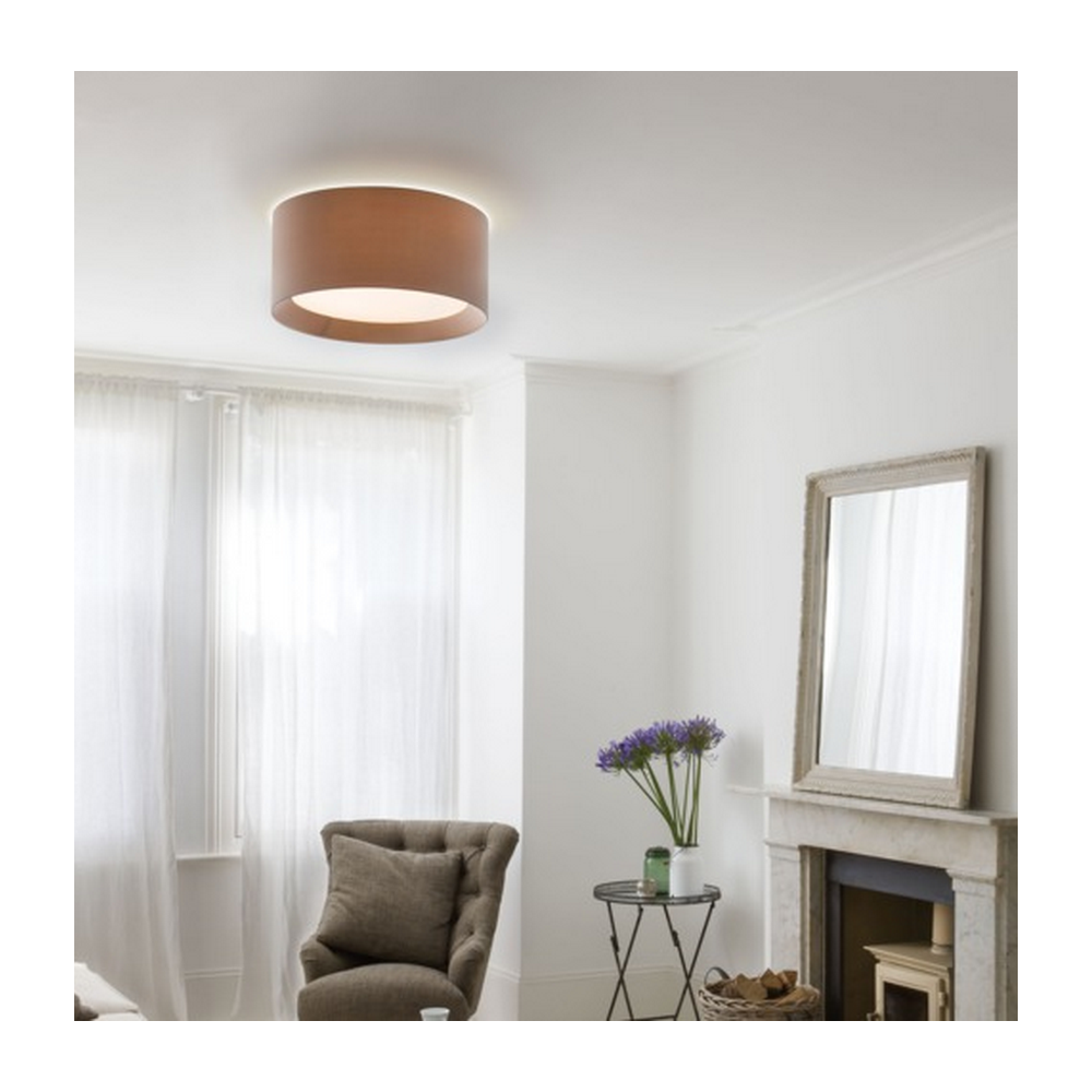Bevel Ceiling Light Plate with Round Oyster Shade 1296002 + 5021009