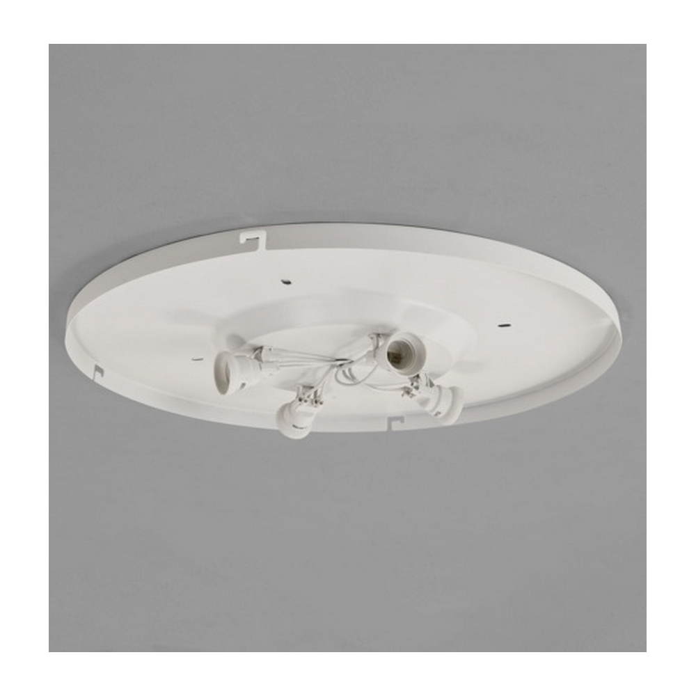 Bevel Ceiling Light Plate with Round Oyster Shade 1296002 + 5021009