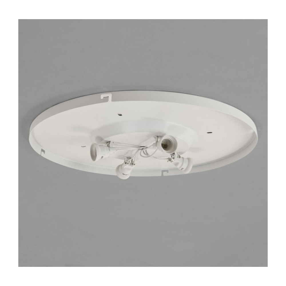 Bevel Ceiling Light Plate with Square Oyster Shade 1296002 + 5021010