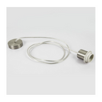 Matt Nickel Suspension Kit with Black Round Shade 1184005 + 5016005