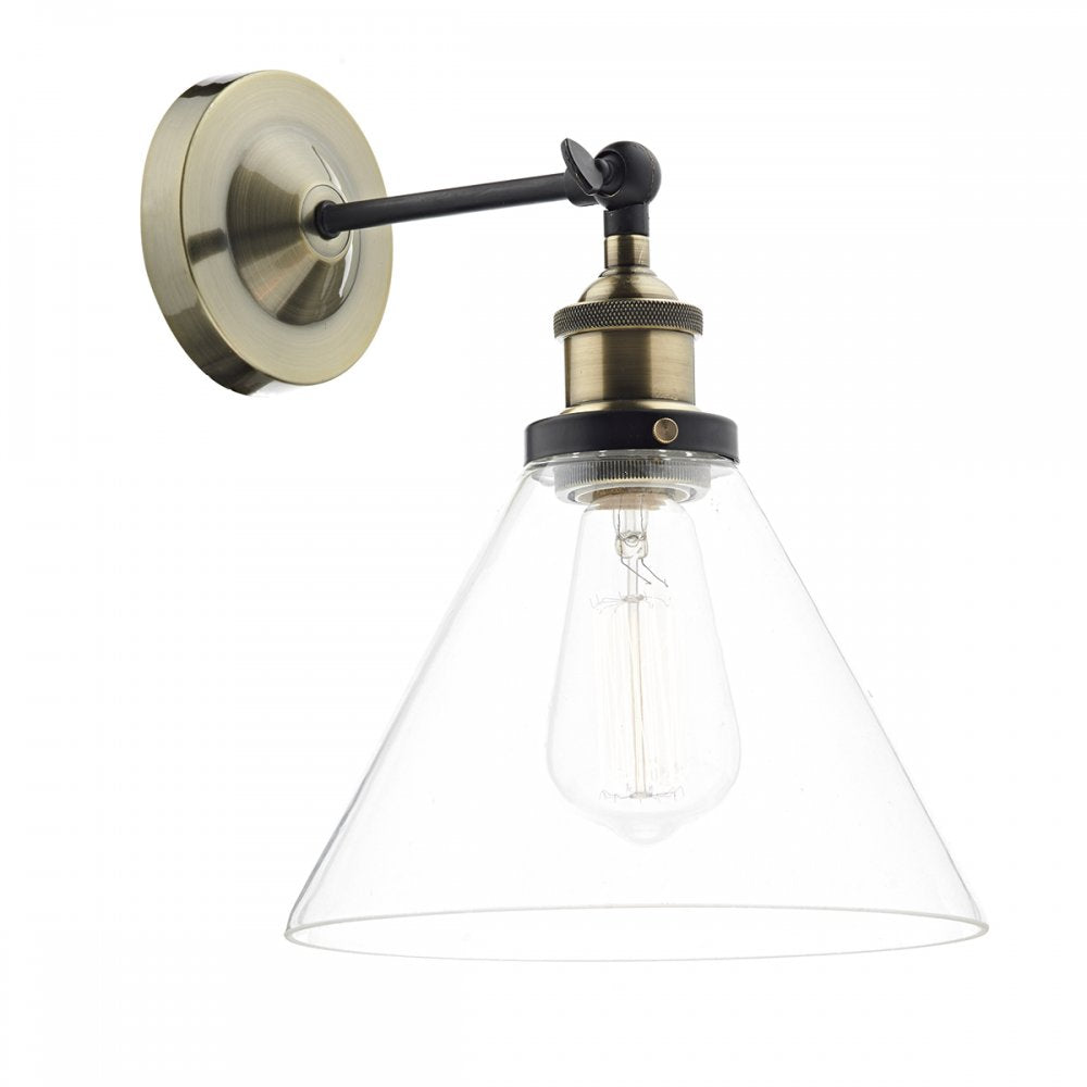 RAY0775 RAY 1 Light Clear Glass Wall Light