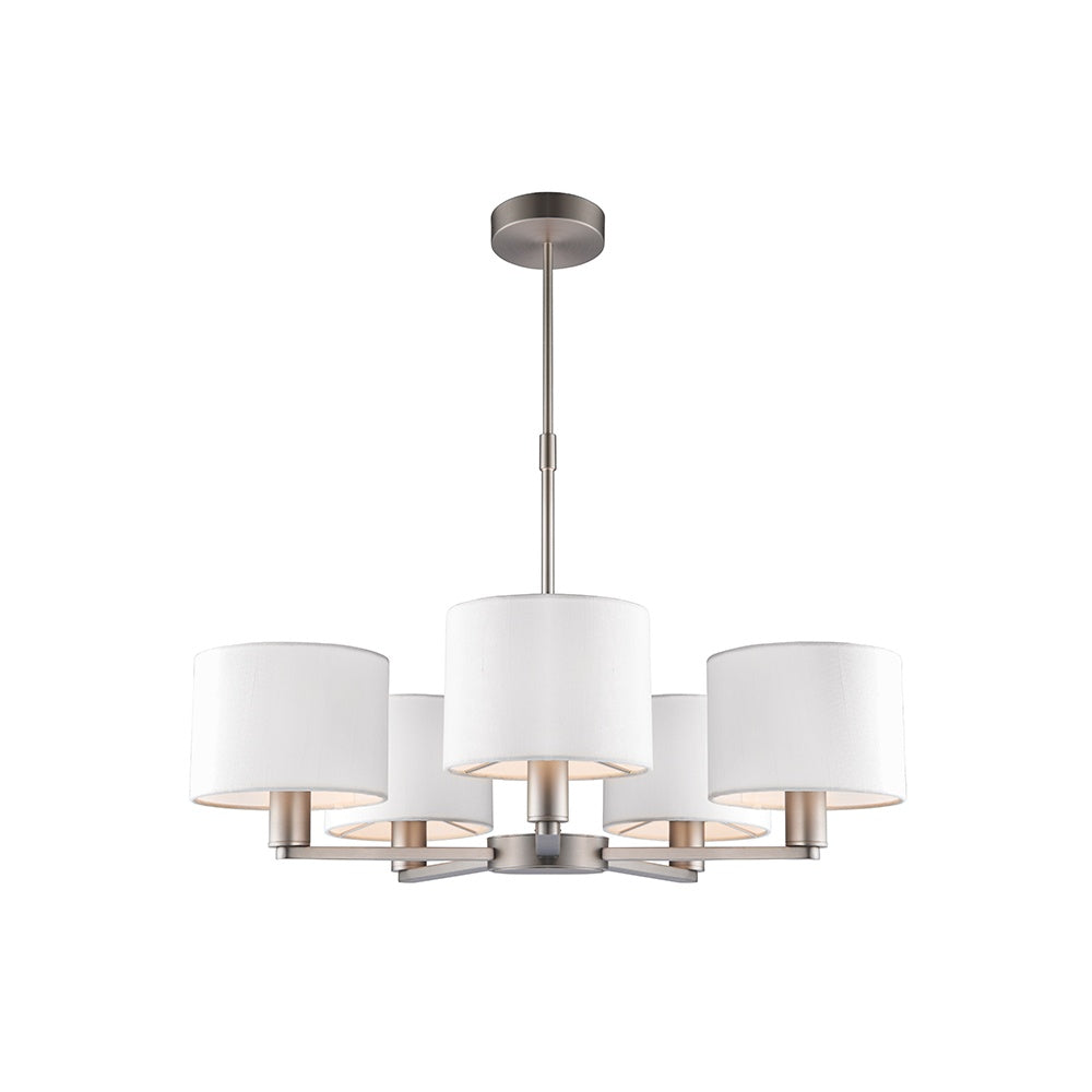 Daley 5 Light Ceiling Pendant Light in Matt Nickel Finish 60257