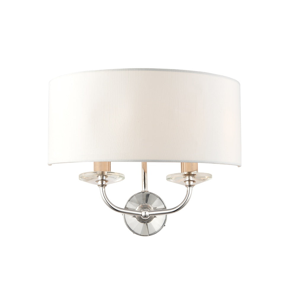 Nixon Modern 2 Light Wall Light in Nickel Finish 60180