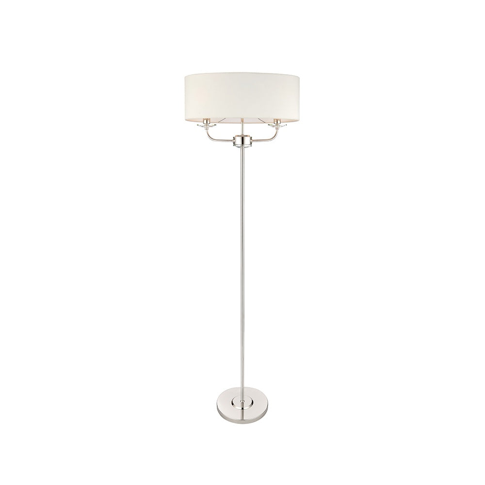 Nixon Modern 2 Light Floor Lamp in Nickel Finish 60803