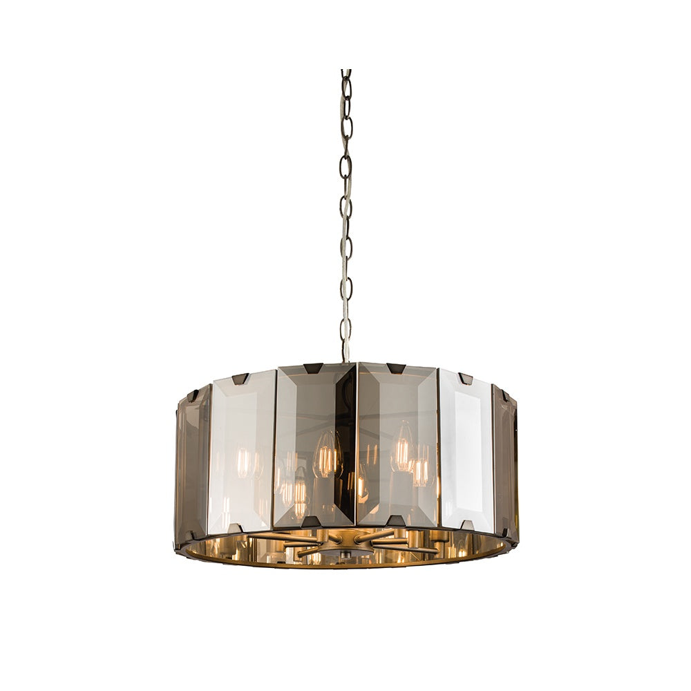 Clooney Smoke Glass Ceiling Pendant Light 61294