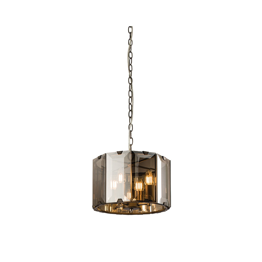 Clooney Smoke Glass Ceiling Pendant Light 61281