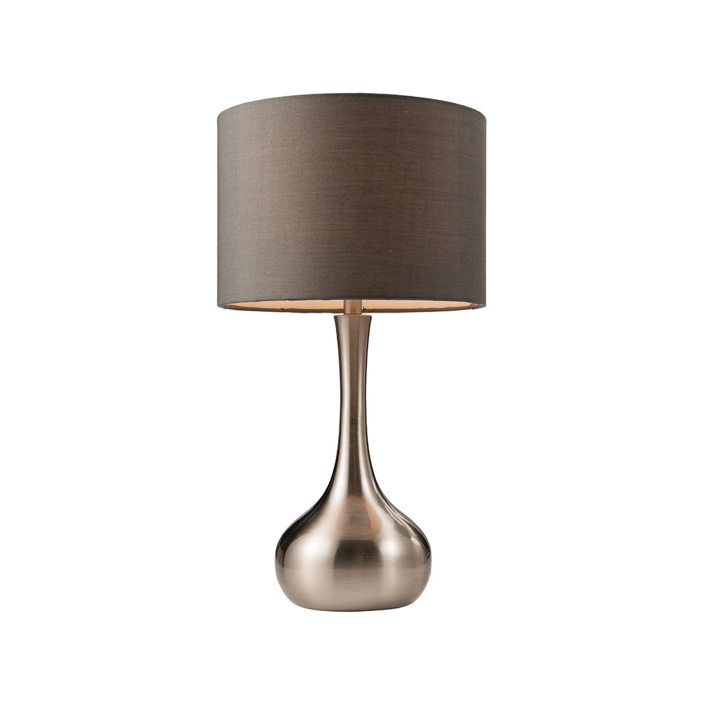 Piccadilly Contemporary Table Lamp in Satin Nickel Finish 61192