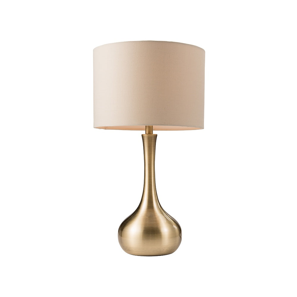 Piccadilly Contemporary Table Lamp in Soft Brass Finish 61191