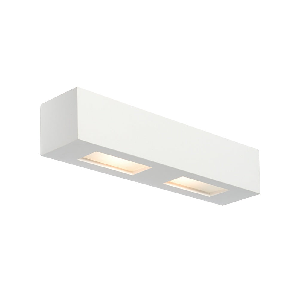 Box Wall Light in White Plaster Finish 10400