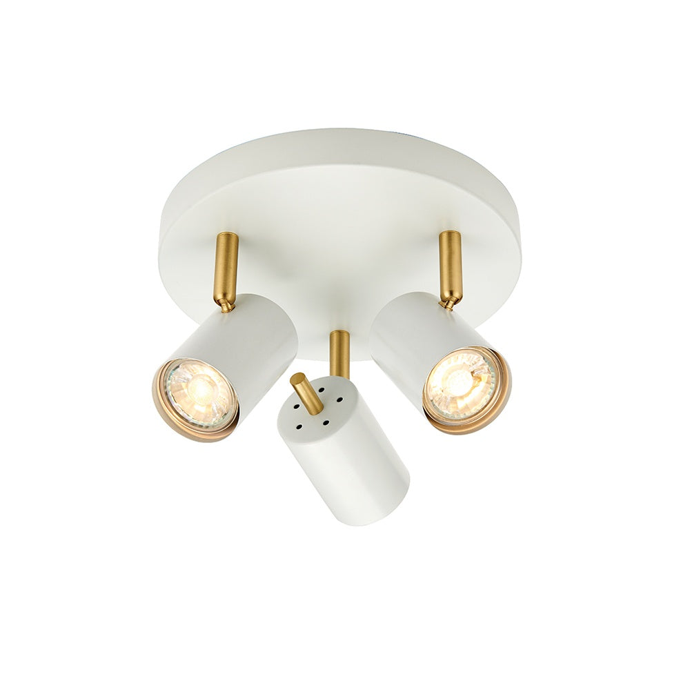 Gull Multi Directional Plate Spotlight in Matt White Finish 59932