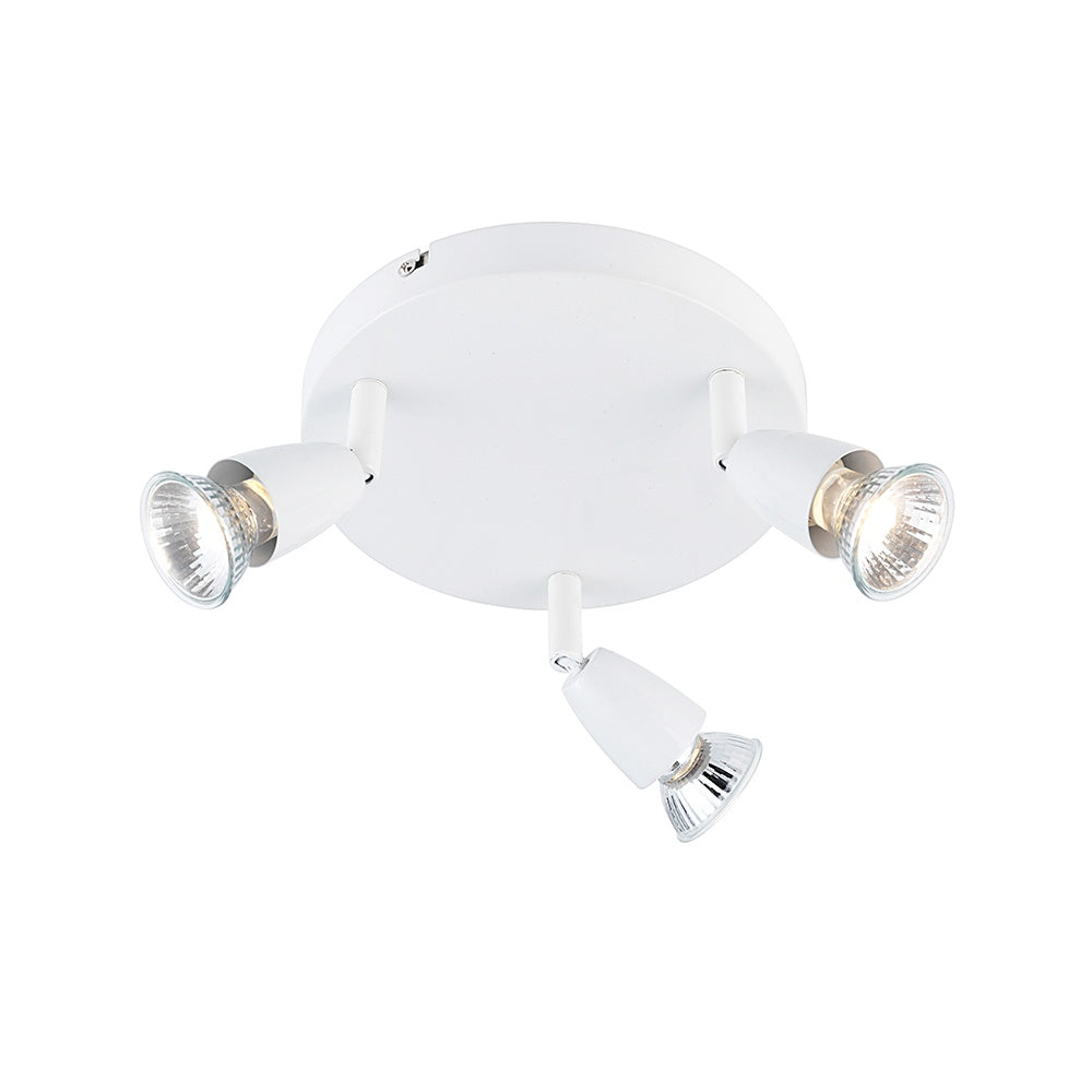Amalfi Triple Plate Spotlight in Gloss White Finish 43283
