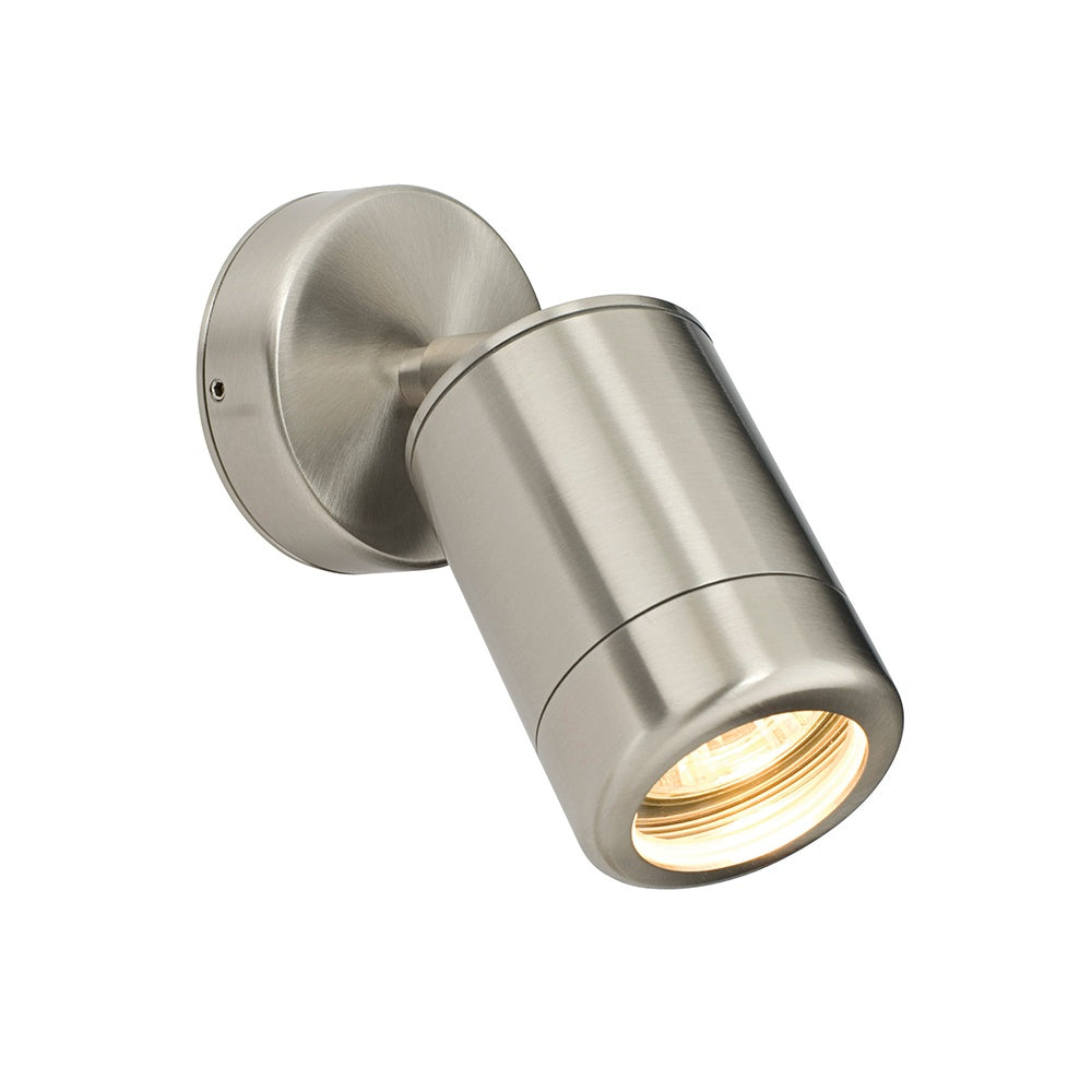 Atlantis Exterior Spot Wall Light in Marine Grade Brushed Stainless Steel Finish 14017