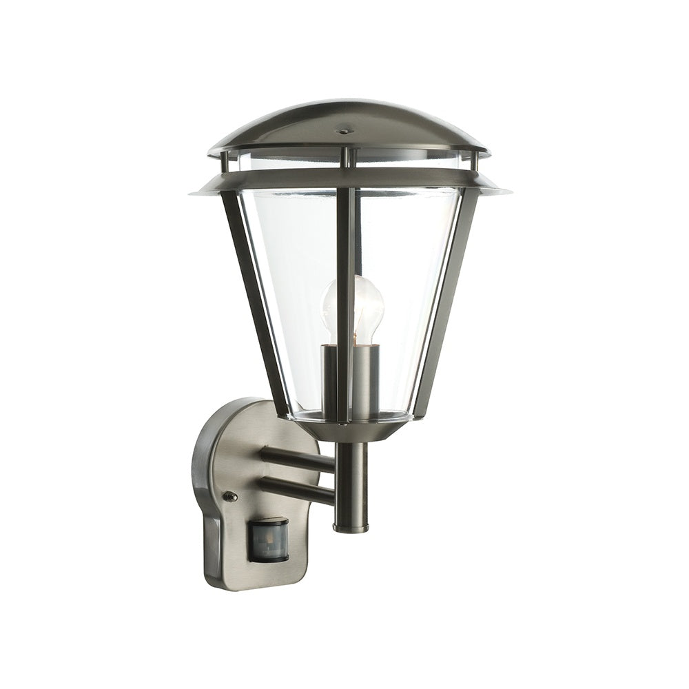 Inova PIR Exterior Wall Light In Brushed Stainless Steel Finish IP44 49945