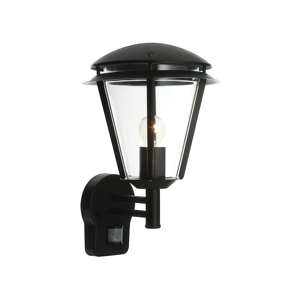 Inova PIR Exterior Wall Light In Matt Black Paint Finish IP44 49946