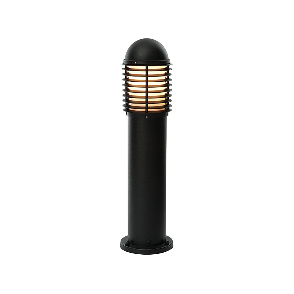 Louvre Exterior Post Light In Matt Black Paint Finish IP44 CH201E27BK