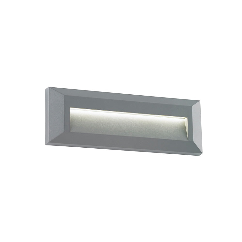 Severus Rectangle - Horizontal Exterior Grey Wall Light IP65 EL-40104