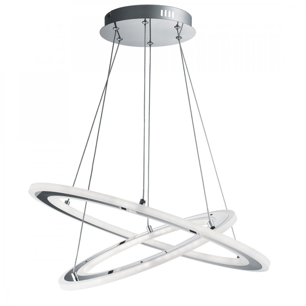 Solexa Modern Ceiling Pendant Light in Chrome Finish 5882-2CC
