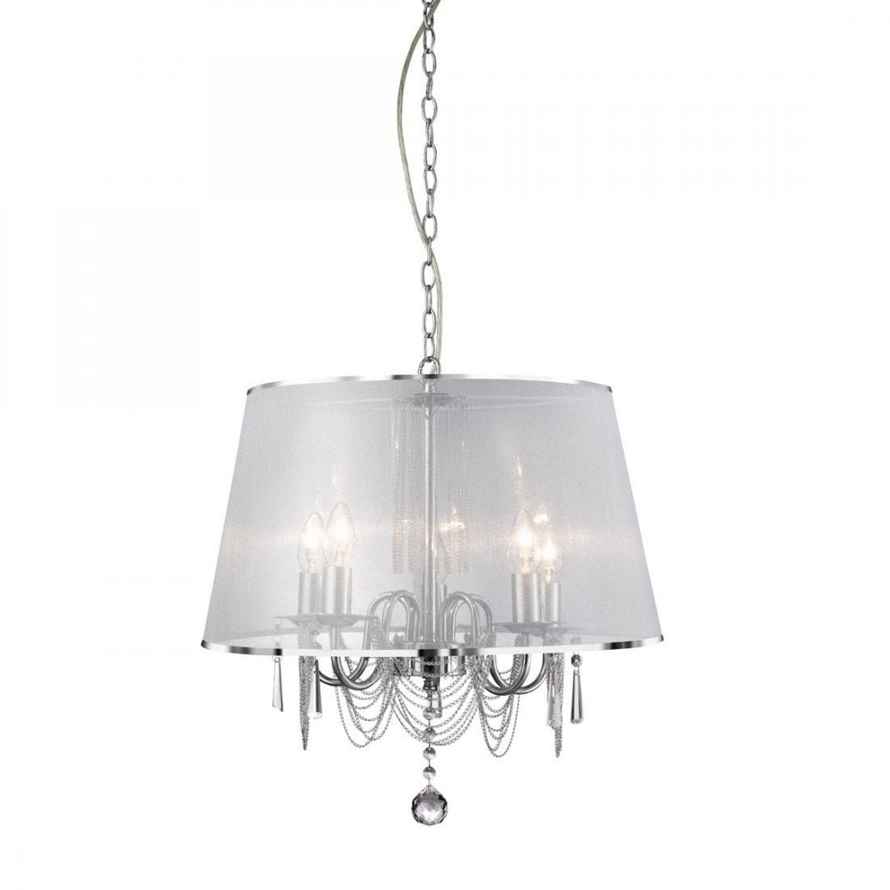 Venetian Decorative Ceiling Pendant Light in Chrome Finish 1485-5CC