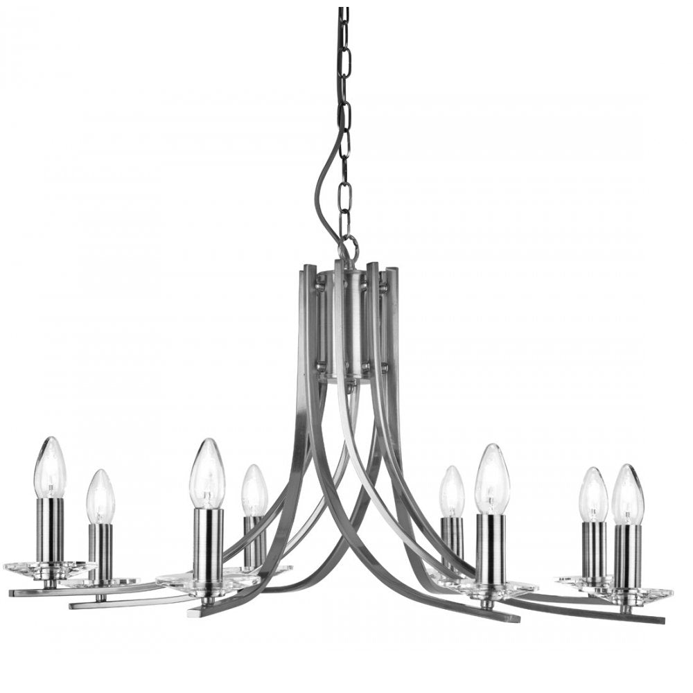 Ascona Classic 8 Light Chandelier in Satin Silver Finish 4168-8SS