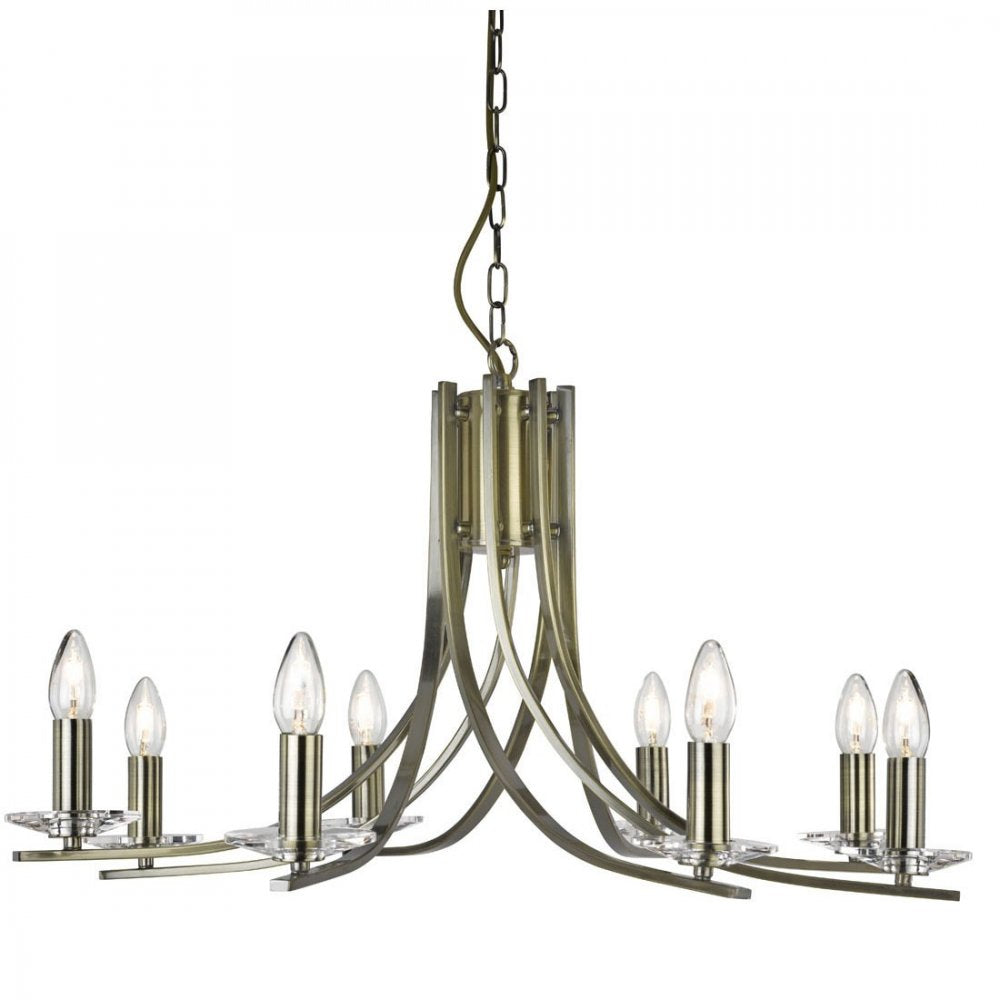 Ascona Classic 8 Light Chandelier in Antique Brass Finish 4168-8AB