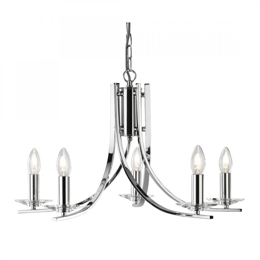 Ascona Classic 5 Light Chandelier in Chrome Finish 4165-5CC