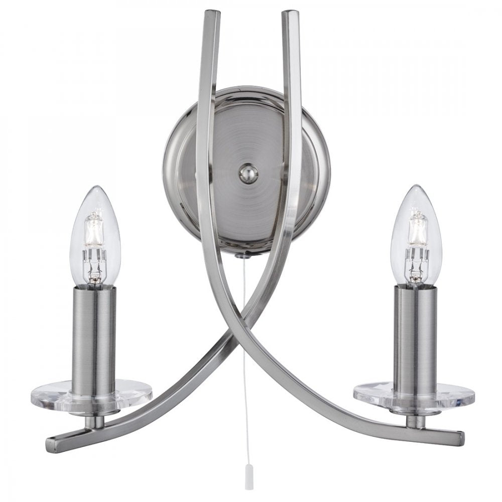 Ascona Classic Wall Light in Satin Silver Finish 4162-2SS