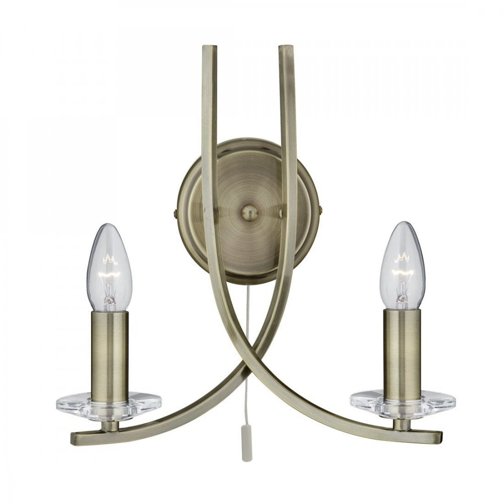 Ascona Classic Wall Light in Antique Brass Finish 4162-2AB