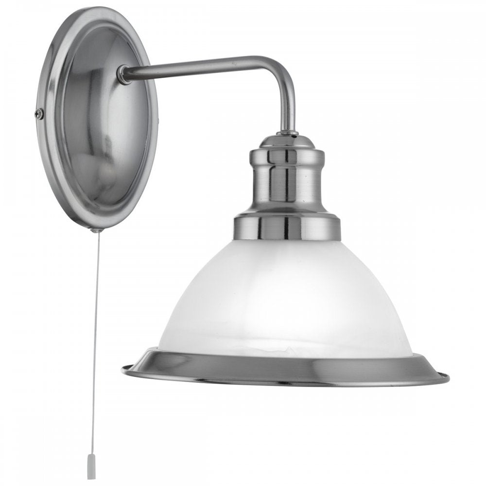 Bistro Retro Wall Light in Satin Silver Finish 1481SS