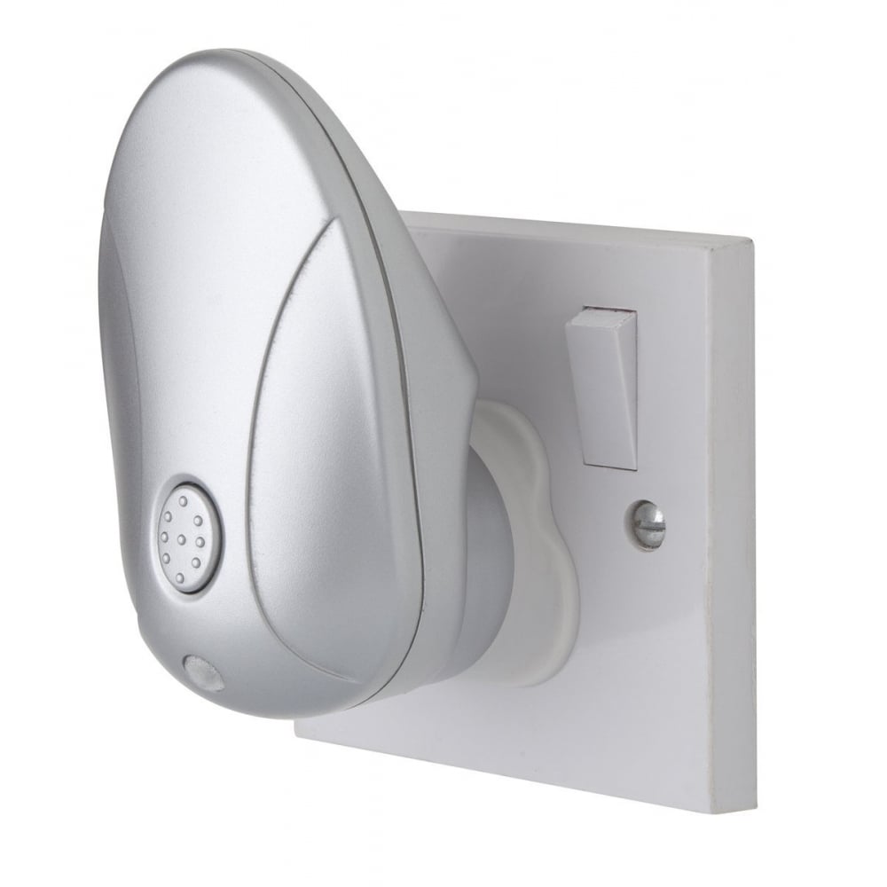 Projector LED Colour Changing Night Light In Silver Finish 8371