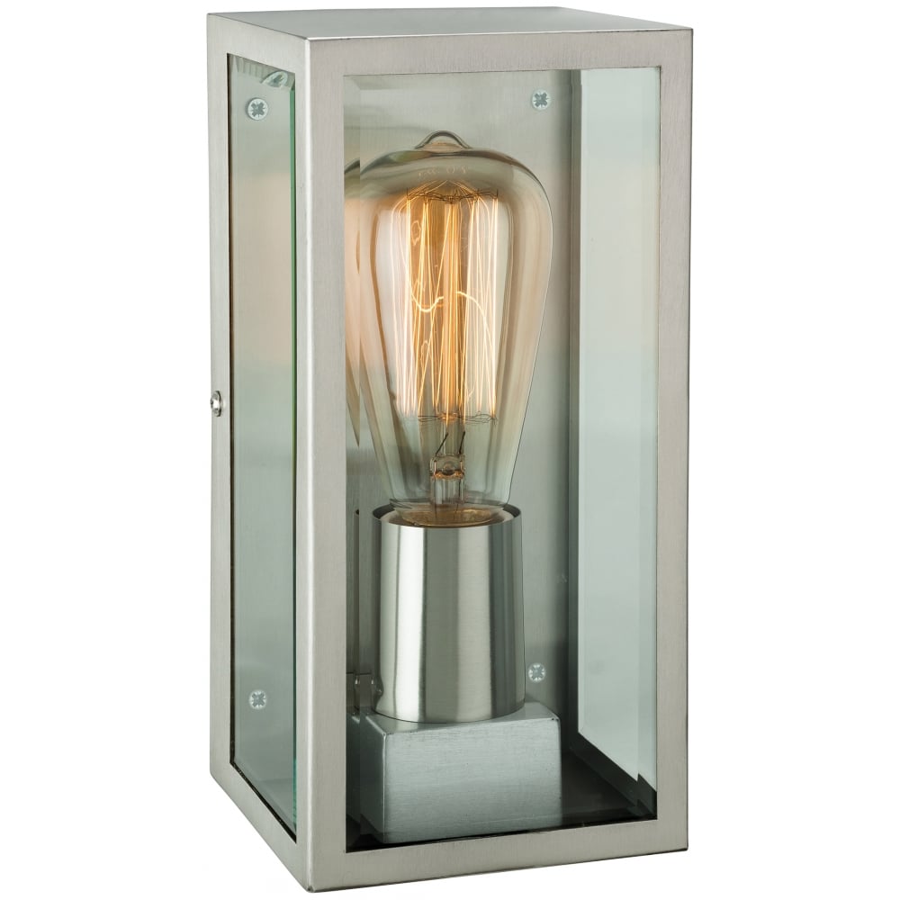 Stainless Steel IP44 Exterior Box Wall Lantern - Dallas 3424