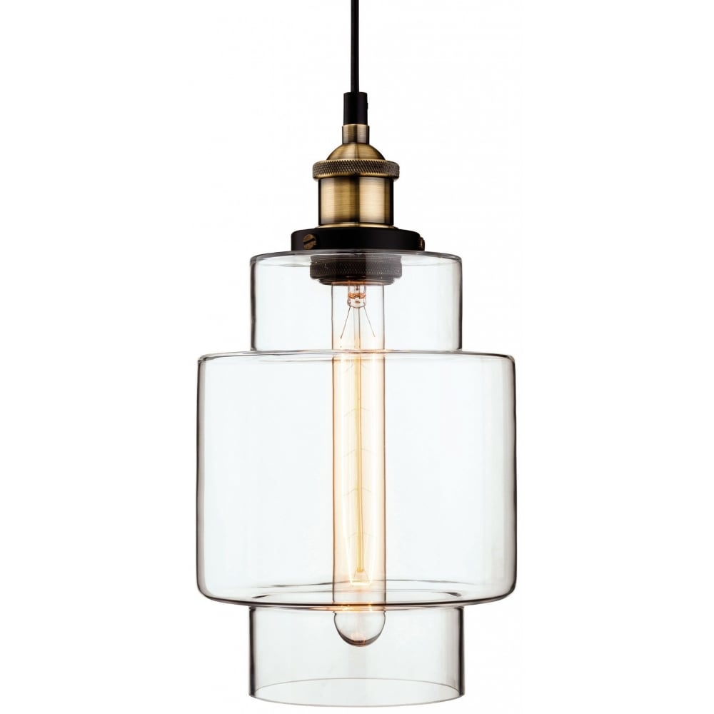 Retro Vintage Style Edison Tall Glass Ceiling Pendant Light