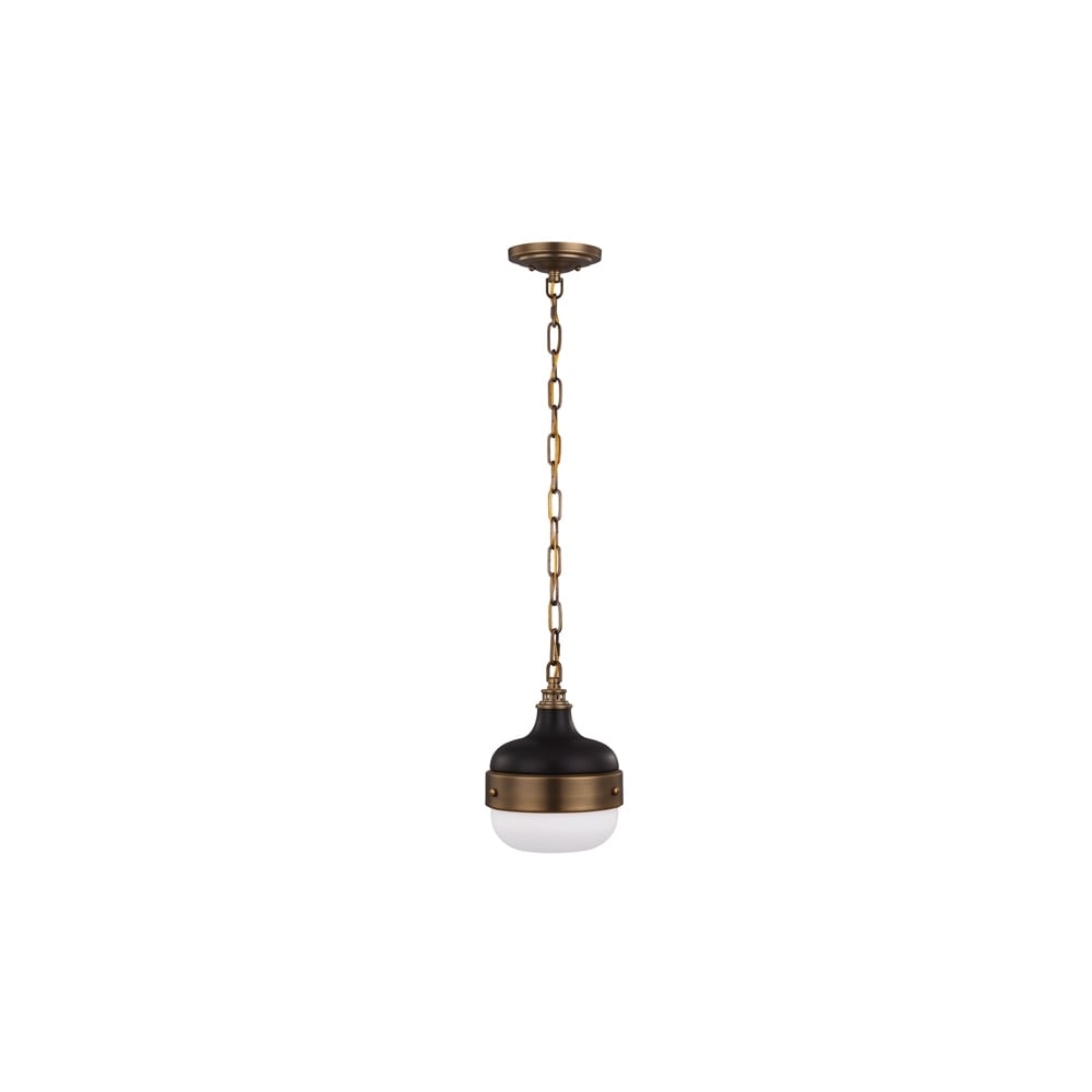 Cadence Antique Brass and Black Mini Pendant FE/CADENCE/1P MB