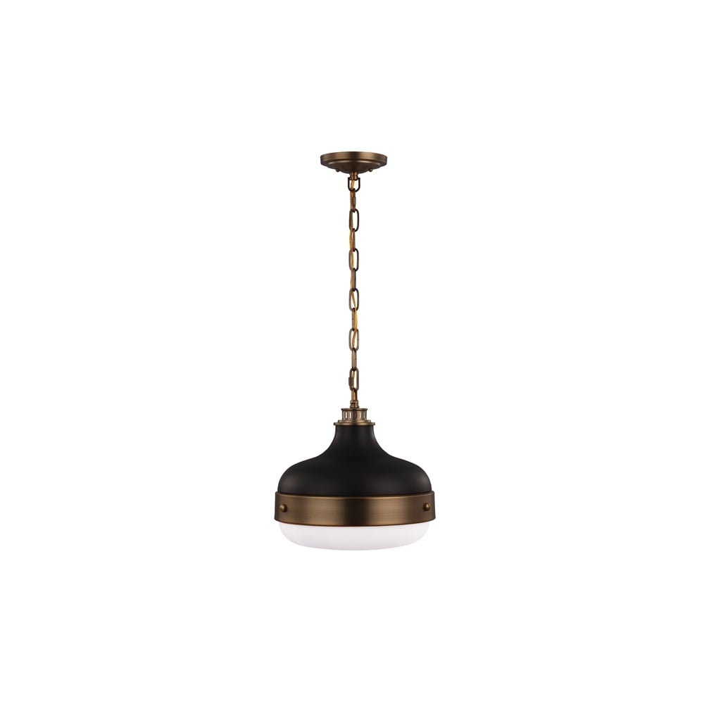 Cadence Ceiling Pendant Light in Brass and Black Finish FE/CADENCE/2P MB