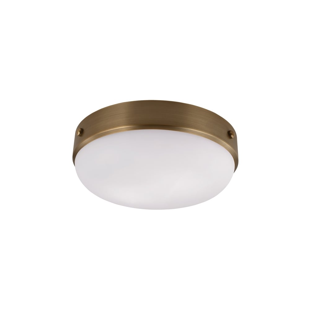 Cadence 2 Light Brass and Black Flush Ceiling Light FE/CADENCE/F DAB