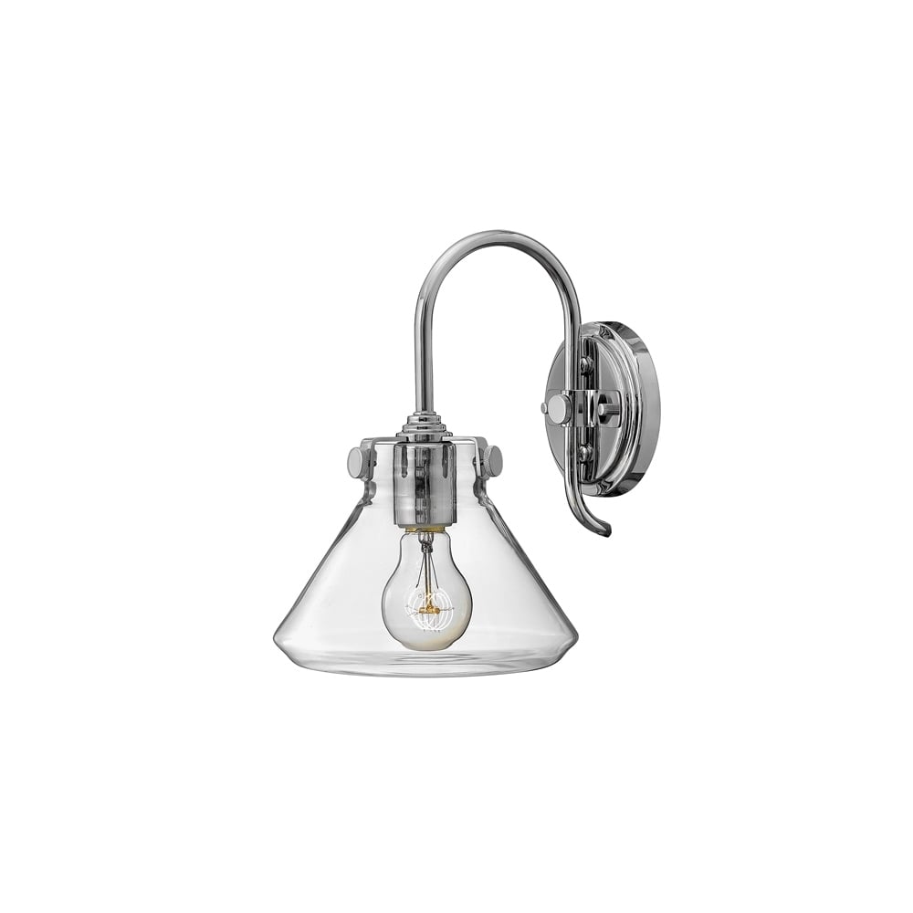 Congress Chrome 1 Light Clear Glass Wall Light HK/CONGRES1/A CM