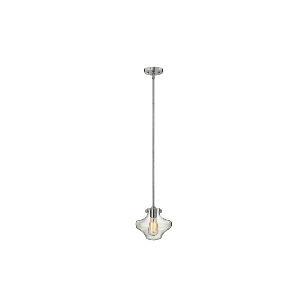 Congress 1 Light Chrome Clear Shaped Glass Pendant HK/CONGRESP/B CM