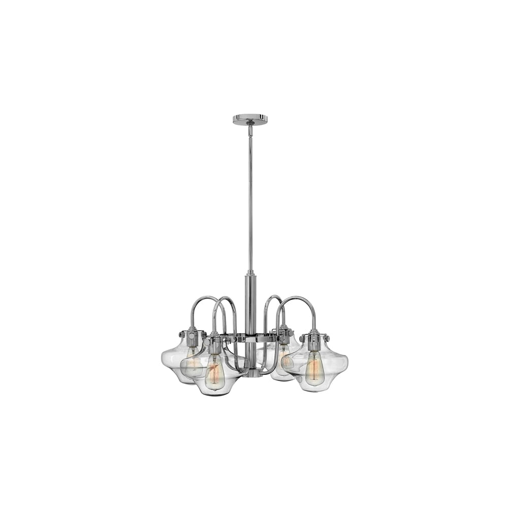 Congress 4 Light Chandelier in Chrome Finish HK/CONGRES4/B CM